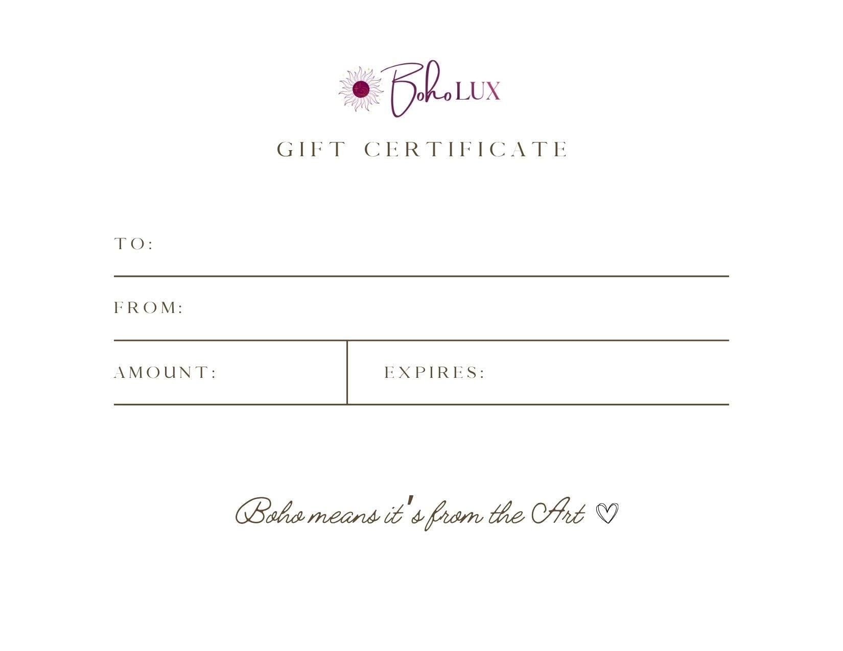 Gift Certificates